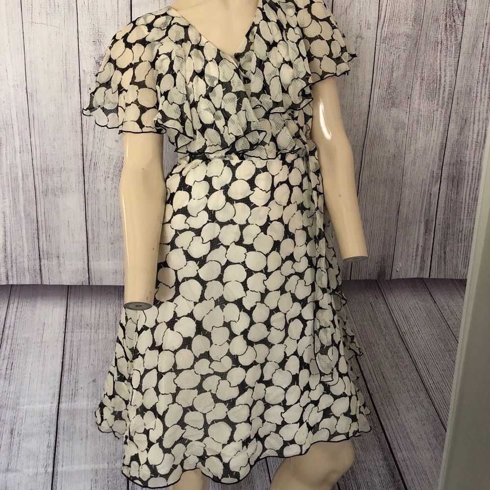 Anthropologie 100%  silk wrap dress 10 EUC